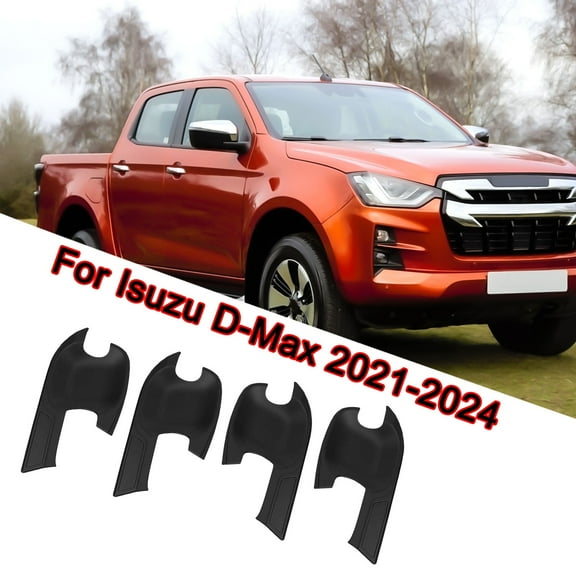 LLDI For Isuzu D-Max Dmax 2021-2024 Matte Black 4PCS Exterior Door Handle Cover Trim Exterior Door Handle Accessories