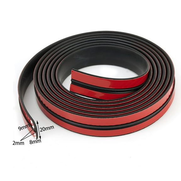 LLDI Windshield Sealing Strip 2CMx2M Dustproof Rear Window Roof Rubber Seal Soundproof Sticker Universal Waterproof