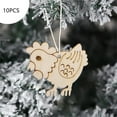 LLDYYDS 10PCS Wooden Easter Pendant Home Party Decoration DIY Rabbit