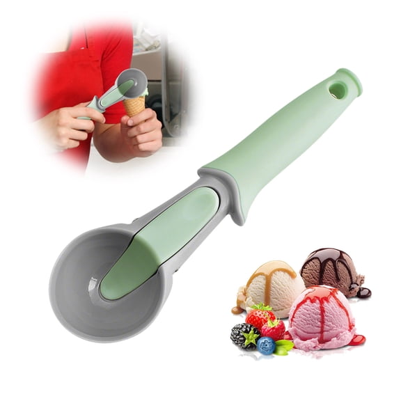LLDYYDS 2PC Ice Cream Scoop, 8 Inch Plastic Watermelon and Ice Cream Hemisphere Spoon for Kitchen and Outdoors