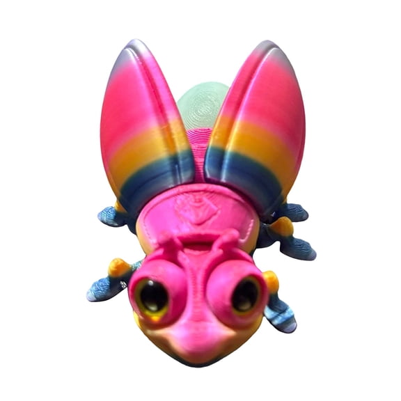 LLDYYDS 3D Printed Luminous-Rainbow Firefly Collectible Figurine with Magnet