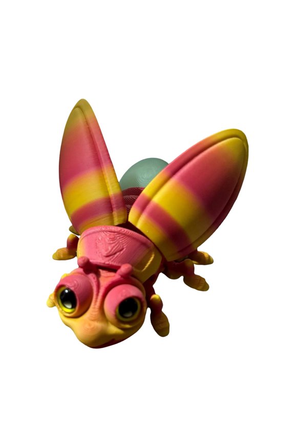 3D Printed Luminous-Rainbow Firefly Collectible Figurine with