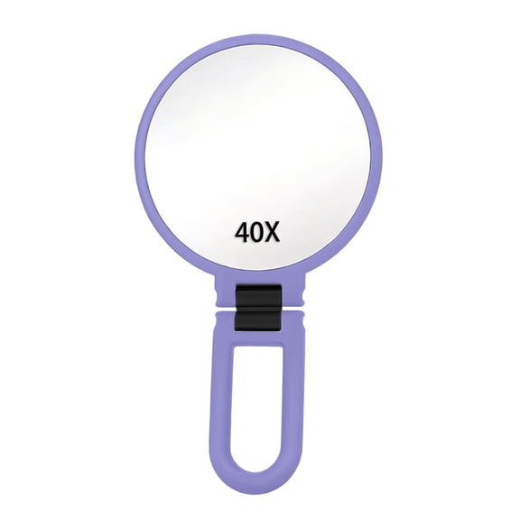 LLDYYDS 40X Magnifying Mirror, Hand Mirror for Makeup, Double Sided with 40X/1X Magnification, Travel Essential, Portable Foldable for Desktop and Bathroom, Gift for Women