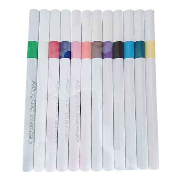 LLDYYDS Acrylic Paint Pens, Quick Dry Markers for Rock, Glass, Wood, Pumpkin Decorating, 6 and 12 Colors one size