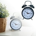 thumbnail image 1 of LLDYYDS Analog Alarm Clock Extra Loud Twin Bells Retro White 6 Inch Silent Non-Ticking Quartz Battery Operated with Backlight, Decorative Bedside Table Desk Vintage Clocks, 1 of 6