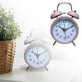 thumbnail image 1 of LLDYYDS Analog Alarm Clock Extra Loud Twin Bells Retro White 7 Inch Silent Non-Ticking Quartz Battery Operated with Backlight, Decorative Bedside Table Desk Vintage Clocks, 1 of 6