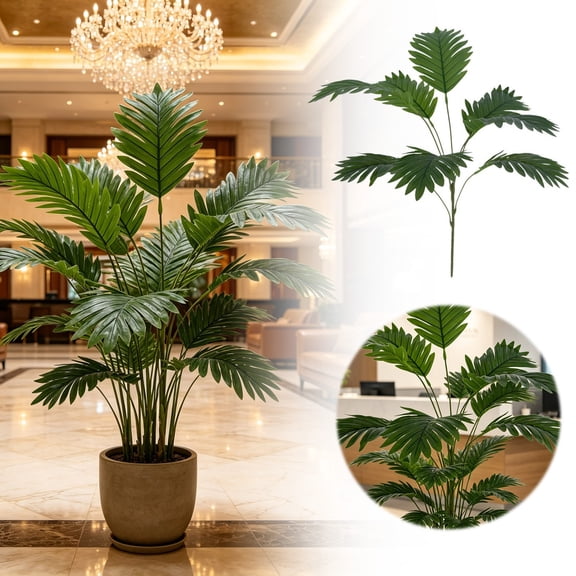 LLDYYDS Artificial Palm 26.3" Tropical Areca Palm Leaves Bushes Tree Leaf Large Greenery Stem Shrubs