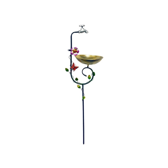 LLDYYDS Bird Bath Outside - Weather Resistant Feeder Tray, Rustproof Watching Station, Decorative Aviary Bowl | Balcony Courtyard Patio for Yard Hummingbird Robin Parrot