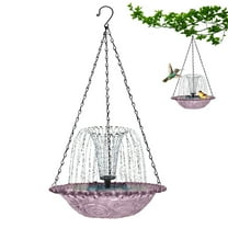 LLDYYDS Bird Bath with Solar Powered Fountains for Hummingbirds,Stable Stylish Design with 5-Prong Base,Hummingbird Bird Bath