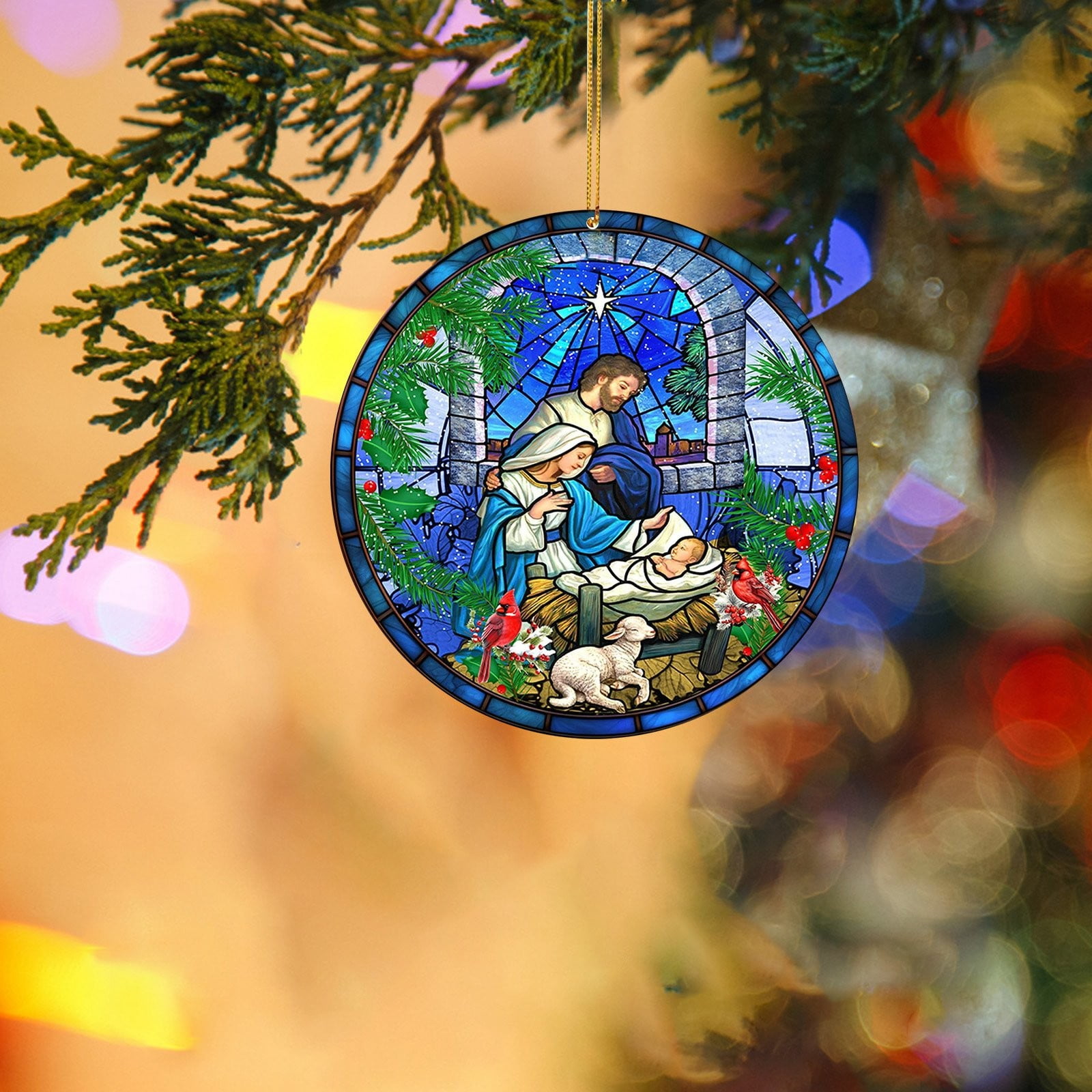 LLDYYDS Birth Acrylic Hanging Decoration Scene Decoration Circular