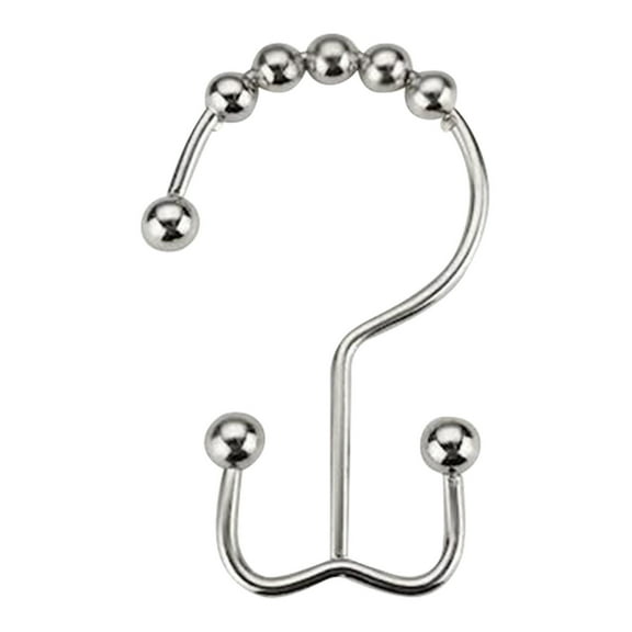 LLDYYDS Black Shower Curtain Hook for Black Shower Curtain Rod Double Sliding Anti-Rust Shower Curtain Ring