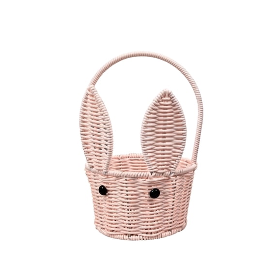 LLDYYDS Bread Basket Candy Baskets Easter Bunny Hanging Toy Woven with Handle Wicker Food Snack Container Food Storage Holder Beach Rattan Laundry