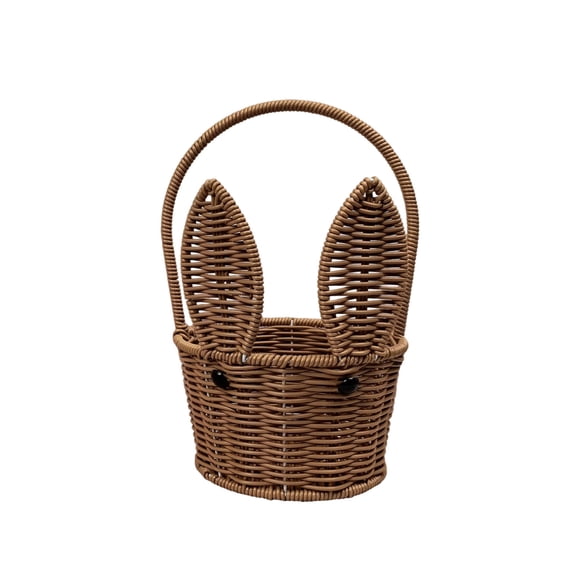 LLDYYDS Bread Basket Candy Baskets Easter Bunny Hanging Toy Woven with Handle Wicker Food Snack Container Food Storage Holder Beach Rattan Laundry