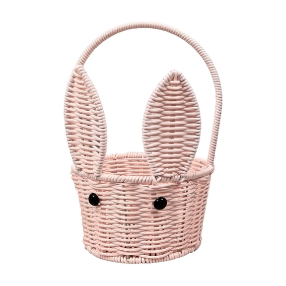 LLDYYDS Bread Basket Candy Baskets Easter Bunny Hanging Toy Woven with Handle Wicker Food Snack Container Food Storage Holder Beach Rattan Laundry