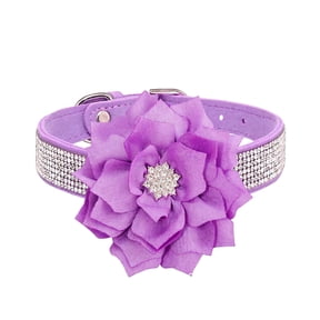 LLDYYDS Cute Dog Collar with Bling Rhinestone, Fancy Diamond Glitter Pretty Jewel Soft Cat Collars for Small Medium Large Breed Dogs Girl XS