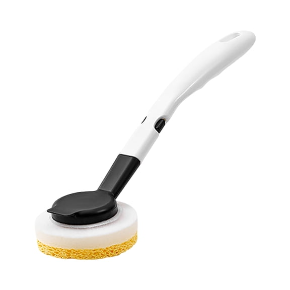 LLDYYDS Dish Sponge with Handle | Multipurpose 2 Round Wood Pulp Dish Sponges & 1 Scouring Pad Kitchen Sponge | Non-Scratch Scrub Sponges for Dishes