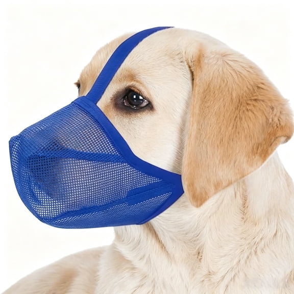 LLDYYDS Dog Muzzle, Soft Mesh Covered Muzzles for Small, Medium, Large and X-Large Dogs, Muzzle with Adjustable Straps, Prevent Barking L