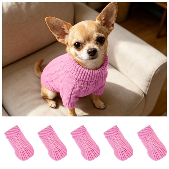 LLDYYDS Dog Sweaters for Small Dogs Girl Boy Yorkie Sweaters Puppy Doggie Sweater Winter Warm Dog Turtleneck Knitwear Pullover XXS