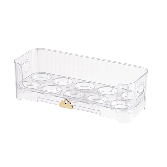 LLDYYDS Egg Holder for Fridge Stackable Egg Holder Organizer For Refrigerator Food Storage Container With Lid For Kitchen Pantry 25x10x7 cm