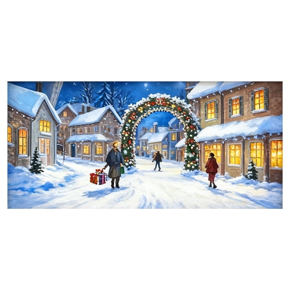 LLDYYDS Exquisite Christmas Garage Banner with Colors for Festive Holiday Atmosphere and Outstanding Decoration Various Styles