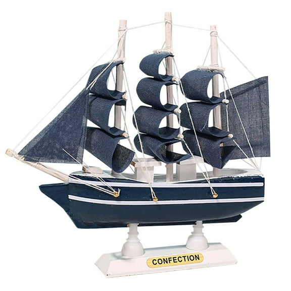 LLDYYDS Exquisite Wooden Nautical Model Desktop Ornament Beach Themed Decorative Statue Miniature Art Piece