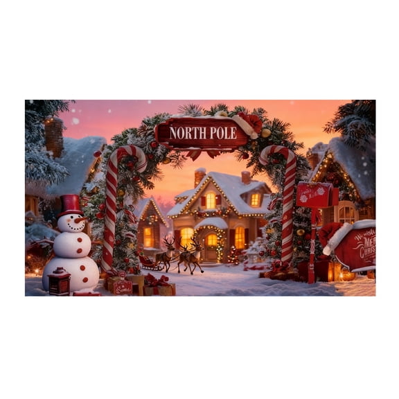 LLDYYDS Extra Large Christmas Banner for Garage Door Wide Holiday Party Decoration 480x210cm Jolly Santa Festive Background Wall Hanging Cloth Outdoor Indoor Celebration