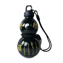 LLDYYDS Gourd Water Bottle, 25oz Black Water Cup with Straw for Sports, Travel, and Outdoors