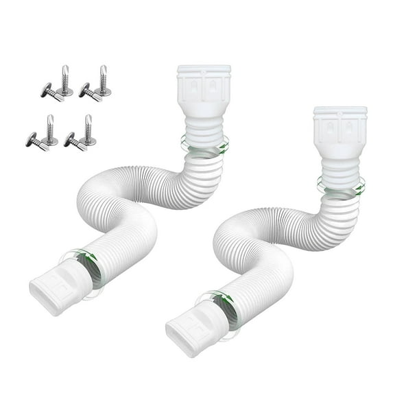 LLDYYDS Gutter Downspout Extensions with Connector, 2 Pack Flexible Rain Gutter Downspout Extenders with New Upgrade Size 60"+ 70"