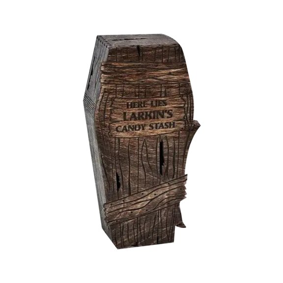 LLDYYDS Halloween Coffin Jewelry Box Unique Wooden Storage for Candy and Jewelry Stylish Halloween Decor Present