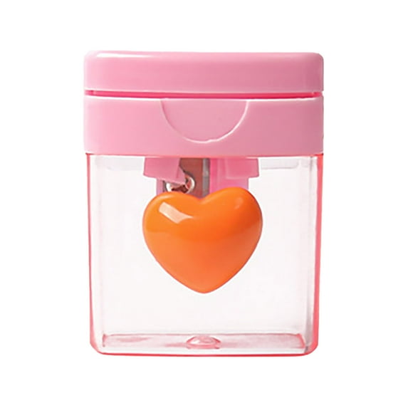 LLDYYDS Heart Pencil Sharpeners Bulk Colored Pencil Sharpener Handheld Small Cute Pencil Sharpener Manual Green Purple Pink Pencil Sharpeners