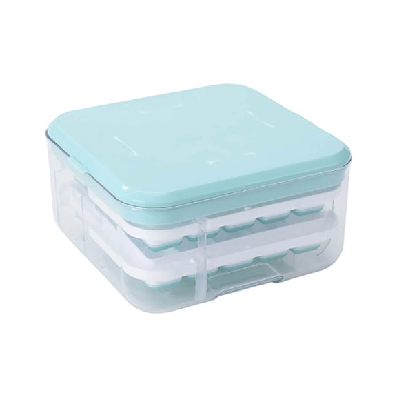 LLDYYDS Ice Cube Tray with Lid and Bin, Ice Trays for Freezer, Flexible Ice Cube Trays for Freezer
