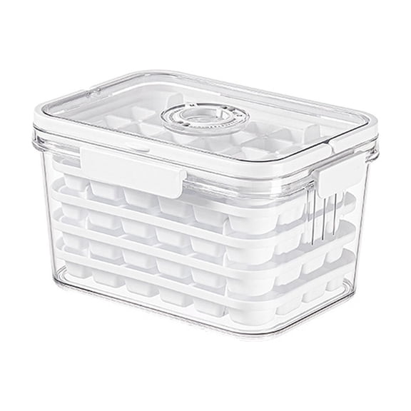 LLDYYDS Ice Cube Tray with Lid and Bin,Plastic Ice Bin Container for Freezer,5/7 Layer Ices Maker Mold,Ices Container with Locking Lid