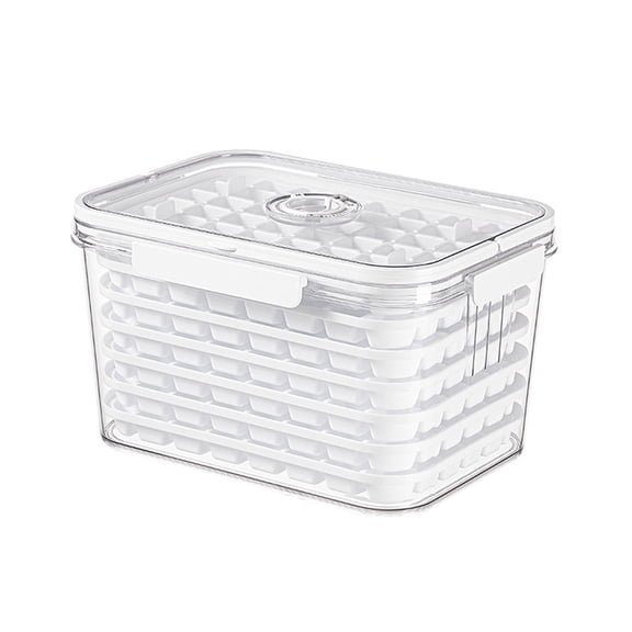 LLDYYDS Ice Cube Tray with Lid and Bin, Ice Bin Container for Freezer,5/7 Layer Ices Maker Mold,Ices Container with Locking Lid