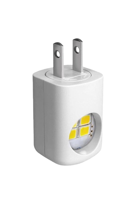 LED Plug In Wall Socket Night Light Automatic Soft White 360 Adjustable Lighting For Indoor Home Use