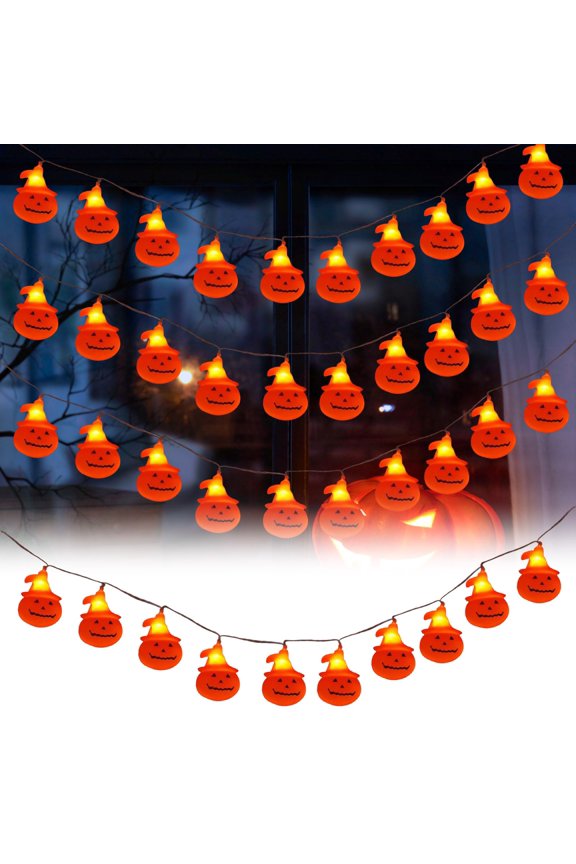 LED Pumpkin String Light Halloween Bar for Outdoor Party Atmosphere with Energy Efficient Bulbs