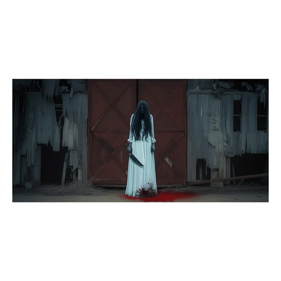 LLDYYDS Large Halloween Garage Door Banner Outdoor Wall Hanging for Yard Window Party Photo Backgrounds and Holiday Display