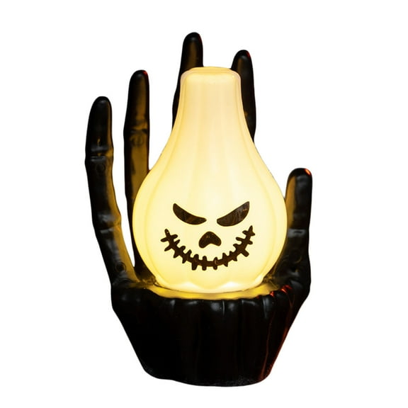 LLDYYDS Lighted Halloween Ghost Hand Horrible Ghost Hand Holding Eyeball and Pumpkin Battery Operated Lamp Spooky Props