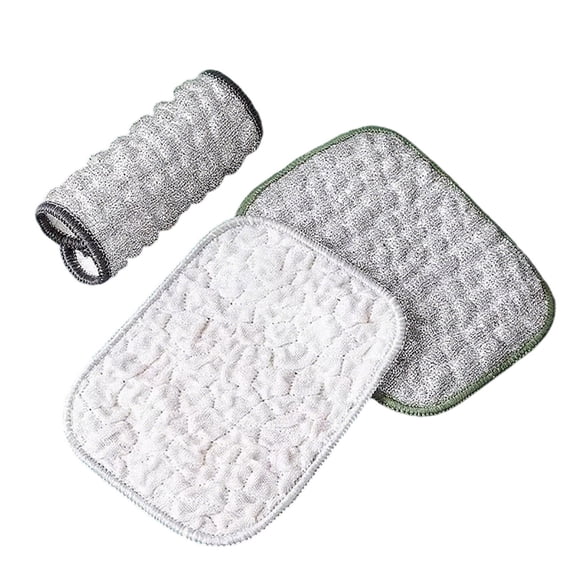 LLDYYDS Multipurpose Wire Dishwashing Rags for Wet and Dry, Reusable Wire Miracle Cleaning Cloths, Round Wire Washing Cloth