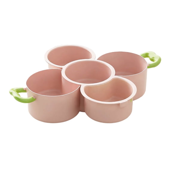 LLDYYDS Reusable Silicone Snack Containers with Lids Small Compartments Snack Box with Spoons Leakproof Portable Meal Prep Control Containers for Lunch