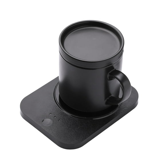 LLDYYDS Self Heating Coffee Mug Warmer Set With Wireless Smart Charging Technology Includes Lid For Desktop Home Use Ideal For Coffee Lovers