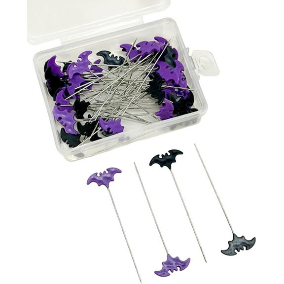 LLDYYDS Sewing Supplies 100pcs Dressmaking Pins Embroidery Patchwork Pins Accessories Halloween Bat Sewing Needle Sewing Tools Decoration
