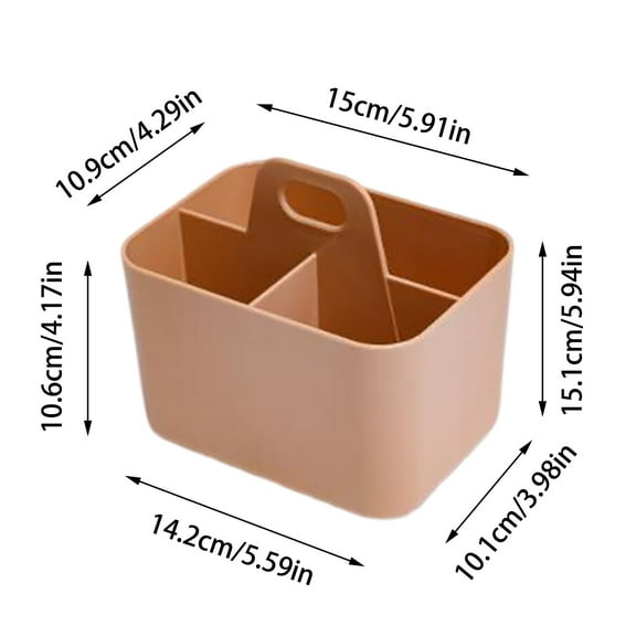 LLDYYDS Small 6 Compartment Multiuse Caddy Organizer with Handle Art Craft Supplies, Office, Desk, Stationery Pen Holder Stackable