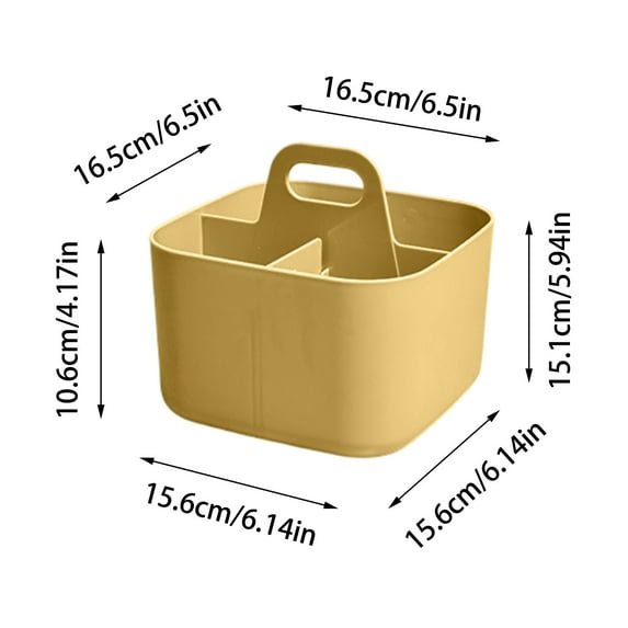 LLDYYDS 1PC Small Stackable Caddy with Handle 6 Compartment | Desk, Makeup, Dorm Caddy, Classroom Art Organizers