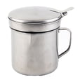 thumbnail image 1 of LLDYYDS Stainless Steel Grease Container with Handle, Removable Strainer and Flip Top Lid. Perfect container for fryer oil, bacon drippings, 1 of 6