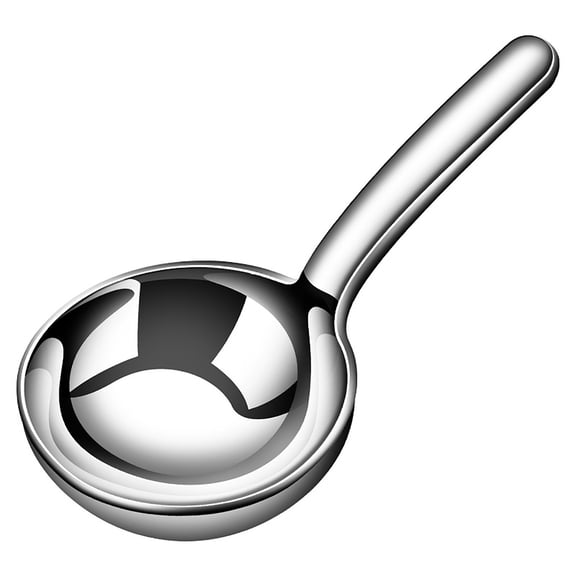 LLDYYDS Stainless Steel Ladle, Korean Style Wide Serving Spoon, 3.25 inch wide, 1 Inch Deep, 7 Inch Length, Mukbang Style