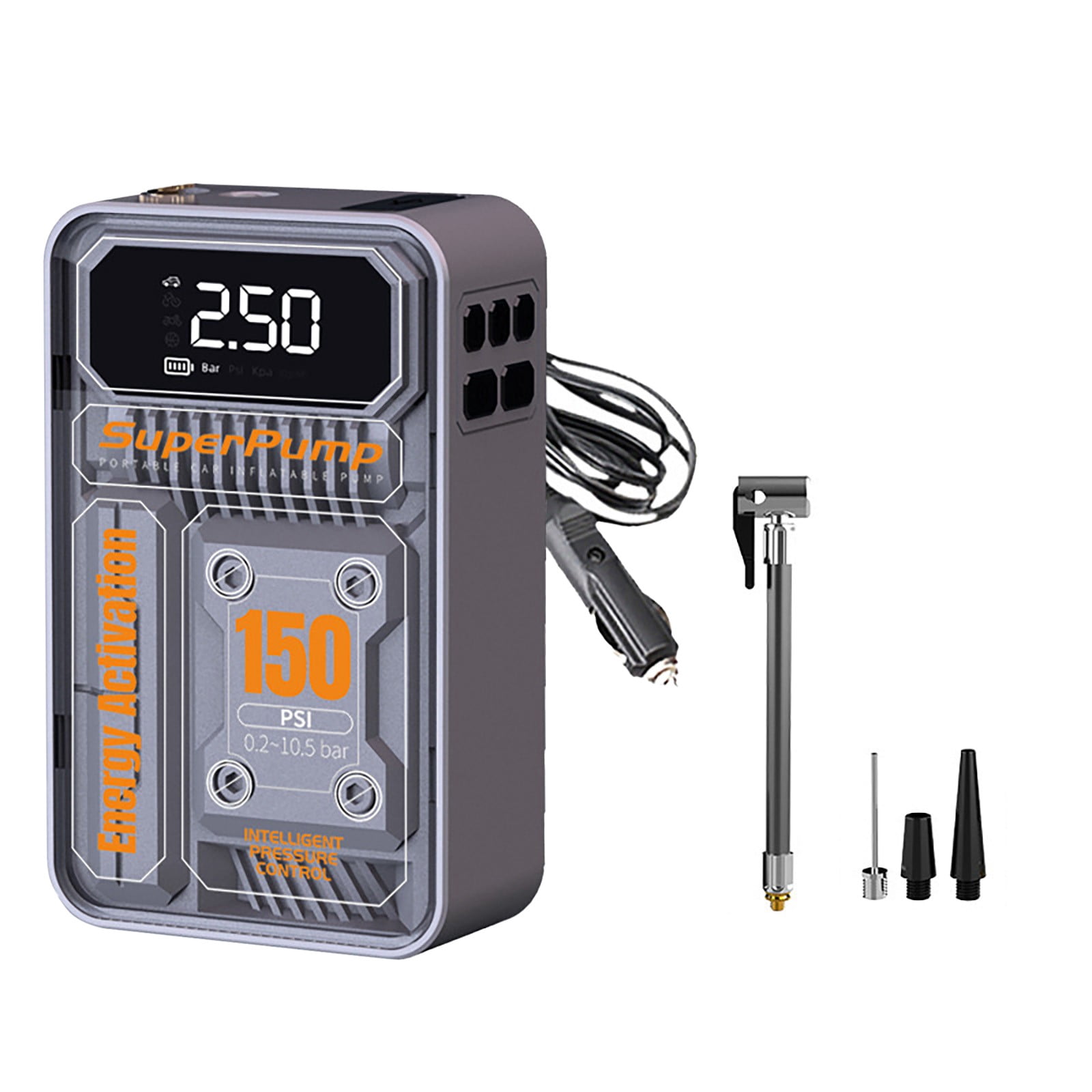 LLDYYDS Tire Inflator Portable Air Compressor, 180PSI & 15000mAh Cordless Air Pump for Car Tires with Pressure Gauge, 3X Faster Tire Pump with Cigarette Lighter Plug for Car