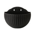 thumbnail image 1 of LLDYYDS Wall Planter, Half Round Imitation Rattan Railing Planter, Vertical Wall Hanging Planter with S Hooks, Decorative Wall Pots for, 1 of 3