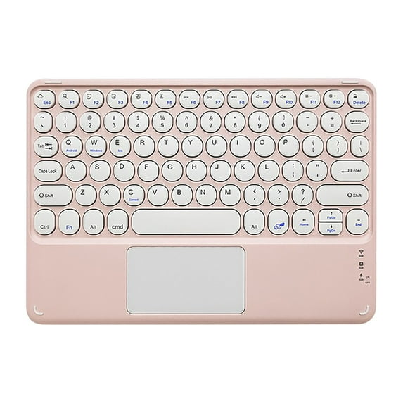 LLDYYDS Wireless Bluetooth Keyboard with Touchpad for , Portable Mini Small Universal Rechargeable 10 inch Ultra-Slim Wireless Keyboard for Tablet Smartphone