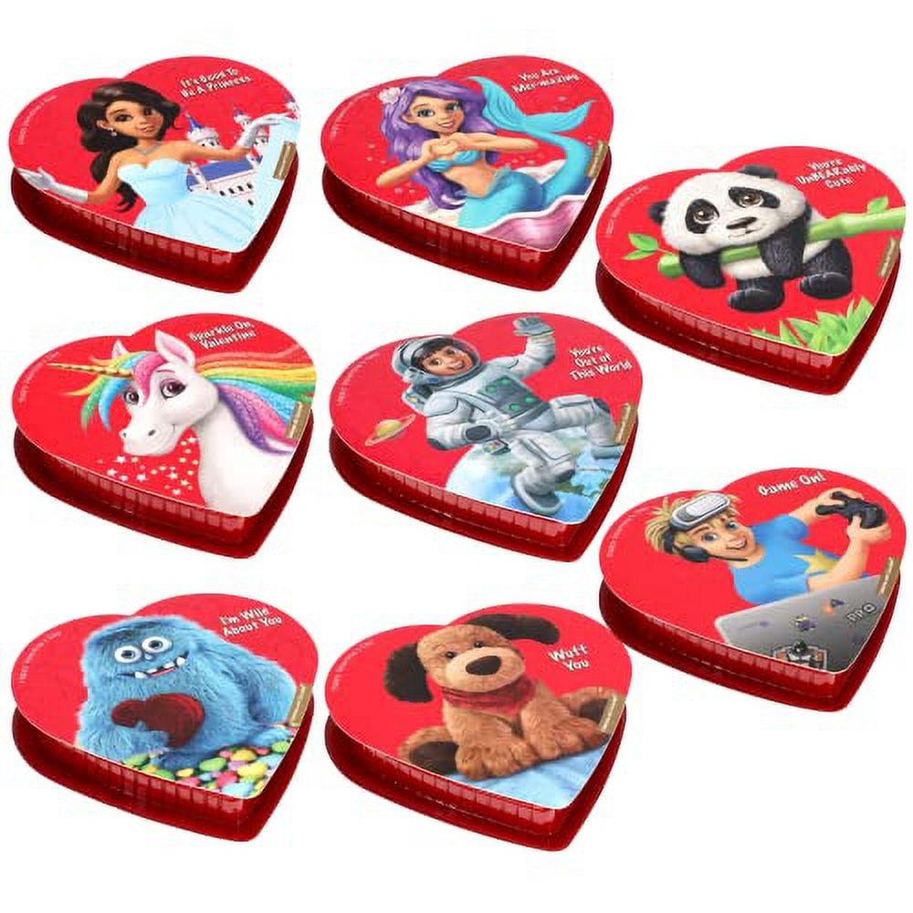 LLE Character Themed Heart Shaped Valentine Boxes Assorted Chocolates