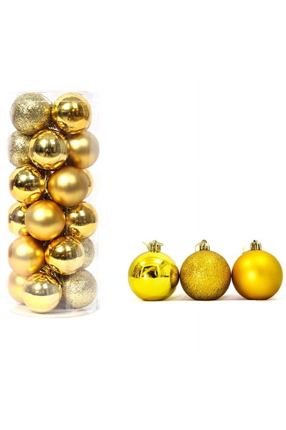 24Pcs Christmas Balls Xmas Tree Decorations Outdoor Christmas Ornaments Balls Window Ball Decor for Christmas Decorations